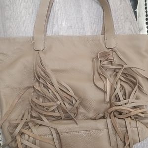 Vince Camuto Leather Fringe Tote